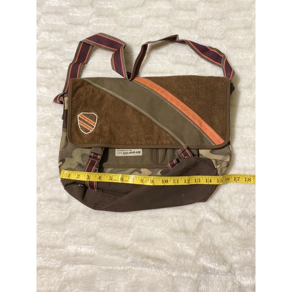 Gap Handbag Shoulder Bag Brown Camo School Distressed See Photo - Picture 4 of 9